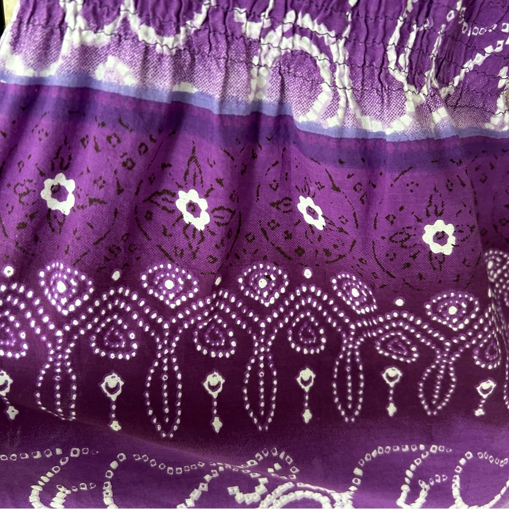 Vintage Purple Floral Midi Dress - Picture 4 of 10